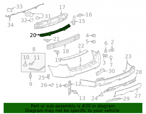 Rear Bumper Mount Center GMC Terrain 10-17
