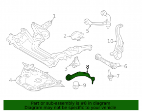 Lower control arm, front right, BMW 5 GT F07 10-17 AWD