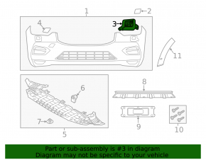 Right headlight washer nozzle mount Volvo XC60 18-21 R-Design