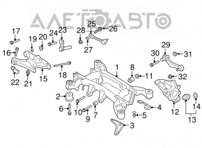 Rear subframe BMW X5 X6 E70 E71 07-13