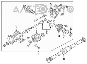 Nissan Rogue Sport 17-22 ID=E driveshaft, crosspieces sticking, rusty