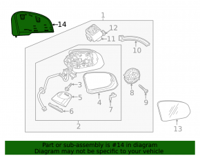 Side mirror cover left Volvo XC40 19-25