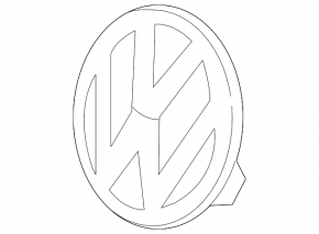 VW CC 13-17 radiator grille emblem