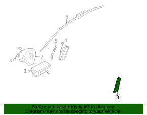 Left seat airbag for VW CC 08-17