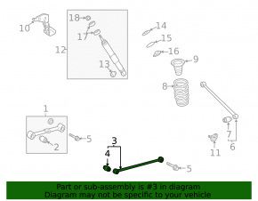 Rear left front transverse control arm Lexus LX570 08-21