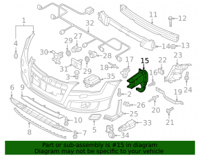 Left bumper reinforcement bracket Audi A7 12-18