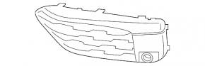Lower grille front bumper left BMW X1 F48 16-19 Basis open for parking sensors
