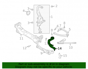 Nissan 350z front left center control arm