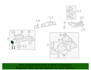 Front left side member nose for Toyota Corolla e12 03-06