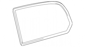 Rear left window seal Lexus GX470 03-09