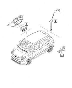 Antenna rod Fiat 500L 14-16