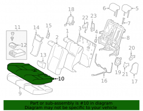 Rear row of seats 2 row Lexus NX200t NX300h 15-17 black, Base
