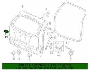 Trunk door handle with button Honda CRV 12-16