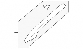 Front pillar trim upper left Nissan Versa 12-19 usa gray