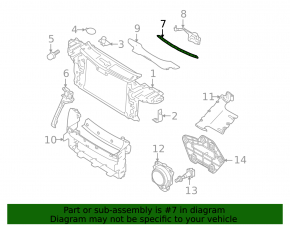 TV lower bar Audi Q7 4L 10-15