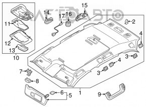 Audi Q5 80A 18-20 front headlight without panoramic light, beige, without SOS button