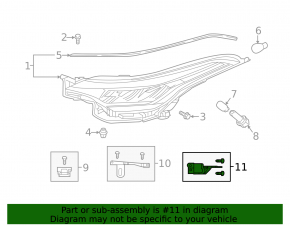 Left headlight lower mount for Toyota C-HR 18-23 right