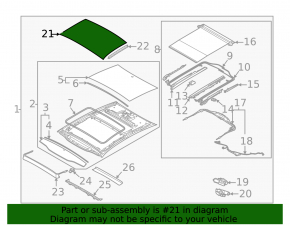Front panoramic glass for Kia K5 21-26