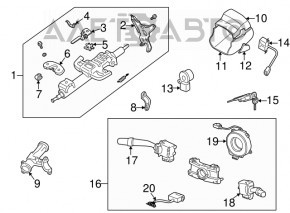 Right steering column switch for Lexus ES300 ES330
