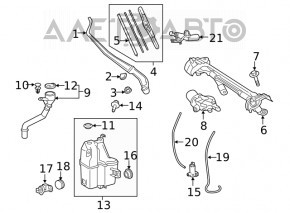 Wiper arm right Toyota Rav4 19-