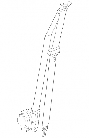 Passenger seat belt with tensioner Hyundai Sonata 18-19 black