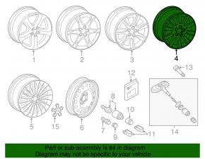 Wheel disk R17 Audi A4 B8 08-12 type 1 curb
