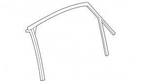 Rear left glass seal Audi Q5 8R 09-17
