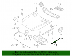 Rear hood release cable Mercedes W164 ML