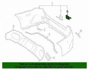 Mercedes A-class V177 19-22 rear bumper towing hook cap, upper part
