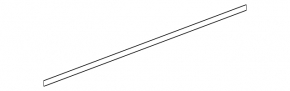 Door molding, central, front left, Mercedes E-class W212 14-16, chrome