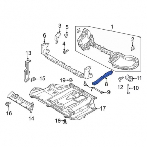 Right subframe reinforcement for Ford C-max MK2 13-18 without bracket