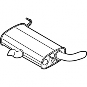 Muffler rear part with barrel Ford C-max MK2 13-18