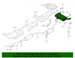 Muffler rear part with barrel Ford C-max MK2 13-18