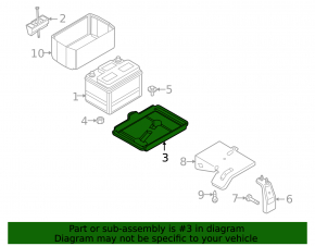 Mazda6 2009-2013 2.5" Battery Mount Assembly