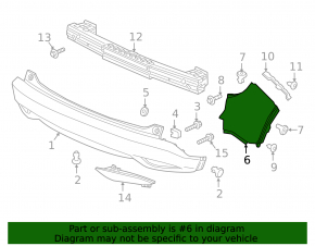Honda HR-V 16-22 rear left bumper