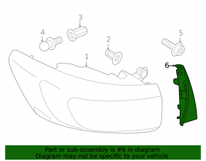 Outer wing light trim left Volkswagen ID.4 21-23