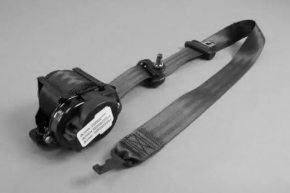 Driver's seat belt Fiat 500 12-19 black