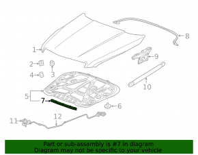 Cadillac ATS 13-19 Hood Seal