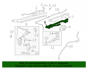 Cadillac ATS 13-19 Windscreen Wiper Linkage with Motor