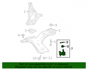 Ball joint left Toyota Prius V 12-17 CTR