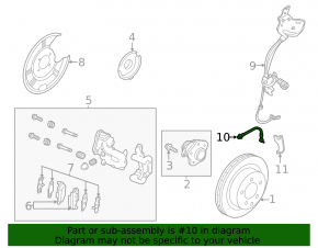 Rear left brake hose Nissan Murano 25-26