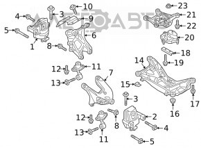 Left engine mount for Audi Q5 80A 18-20 2.0T, PHEV