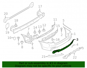 Rear Bumper Lip for BMW 5 Series G30 2021-23 (without M5, without M550i), 2021-22 (without M5, without M550i)