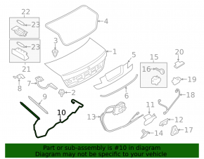 Right trunk lid shock absorber for BMW 7 F01 11-15