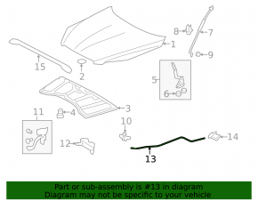 Toyota RAV4 06-12 Hood Release Cable