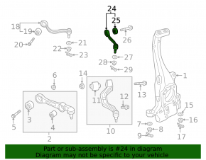 Upper control arm front right rear Genesis G90 17-22 RWD
