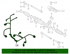 VW Golf 15- Steering Rack Wiring