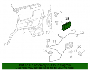 Left ventilation shield Lexus LX570 08-21