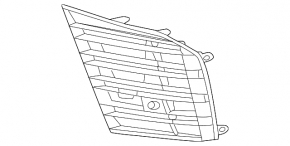 Front bumper grille right Lexus LX600 LX700h 22-25