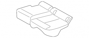 Left rear seat cushion for Audi Q3 83A 19-25, black leather with black stitching, scratches